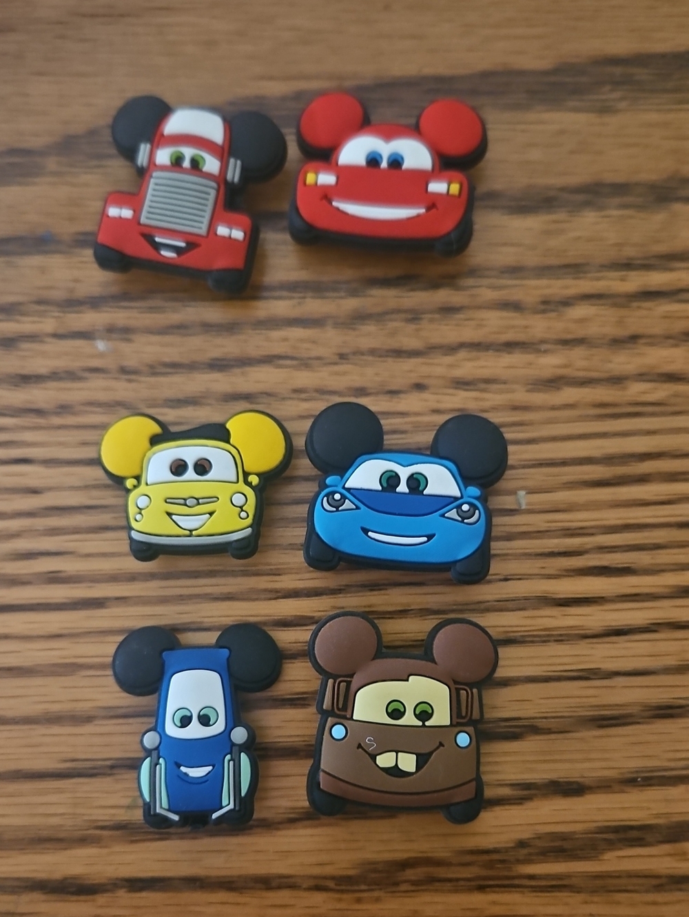 Disney Mickey-Ear Cars Charms - Red, Yellow, Blue, Light Blue, Brown, Dark Blue
